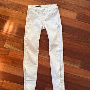 Armani Exchange A|X White Skinny Jeans Size 25 Low Rise Stretch Denim